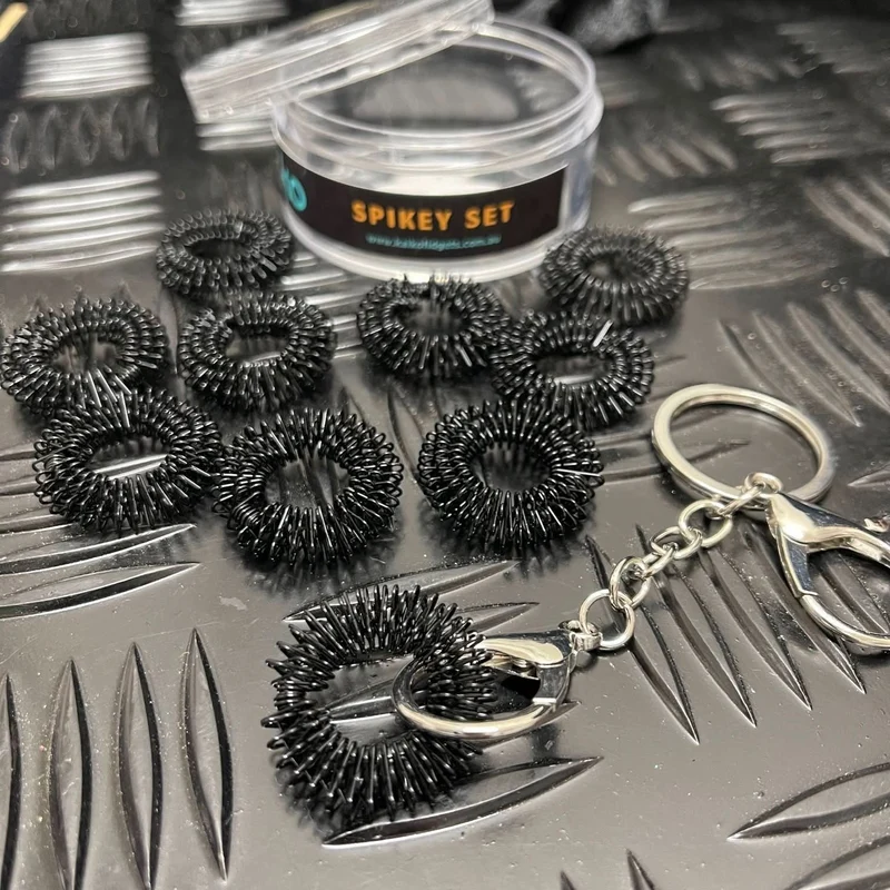Finger Spikey Set of 10 - includes Fidget Keyring