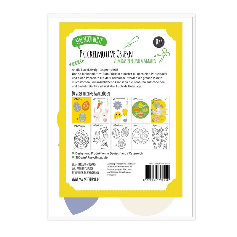 10 Prickelvorlagen Ostern
