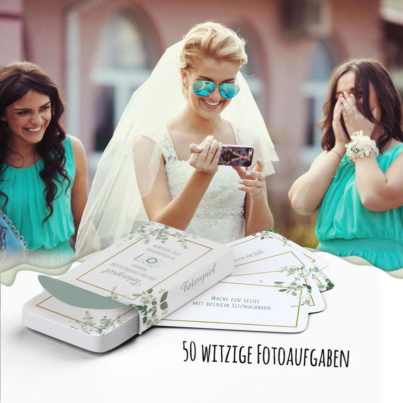 Fotospiel Hochzeit - 50 Fotoaufgaben
