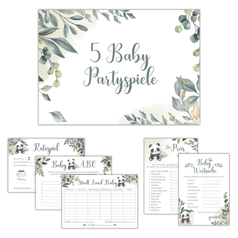 Babyparty Spiele-Set Koala
