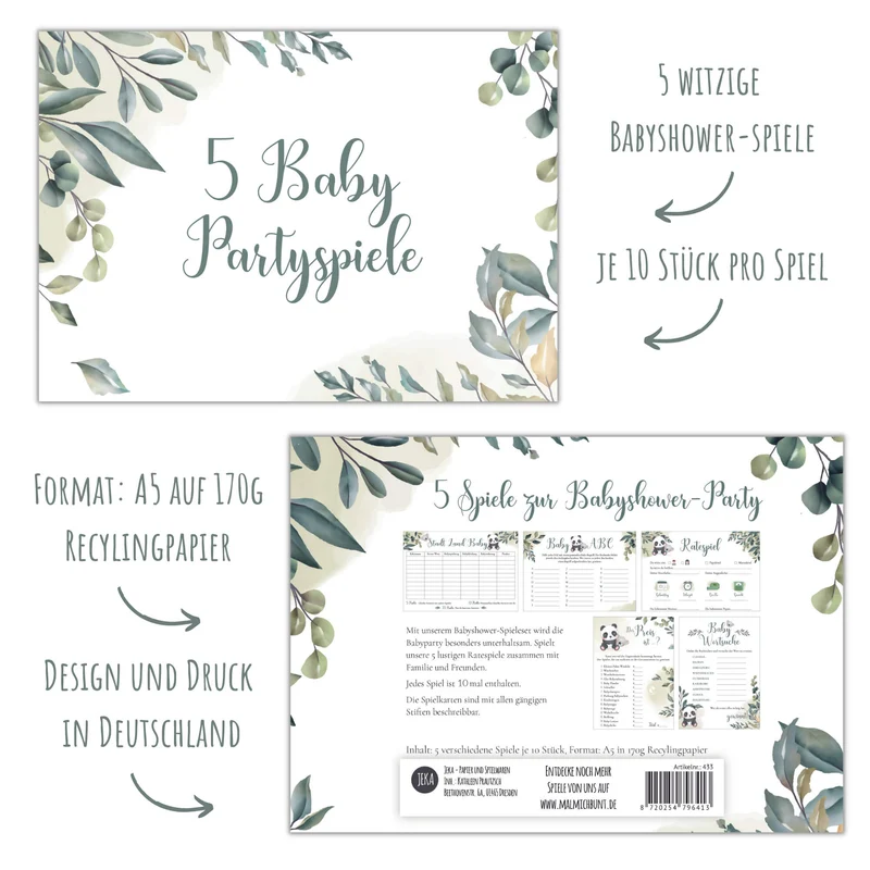Babyparty Spiele-Set Koala