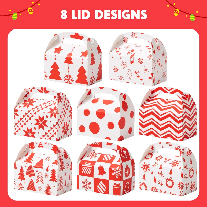24 PCS Christmas Cookie Boxes for Gift Giving
