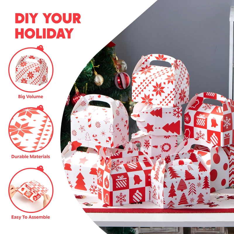 24 PCS Christmas Cookie Boxes for Gift Giving