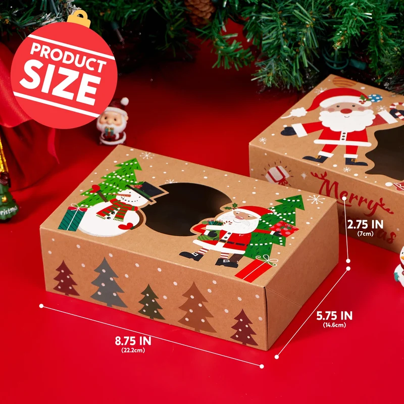 24PCS Christmas Cookie Boxes for Gift Giving