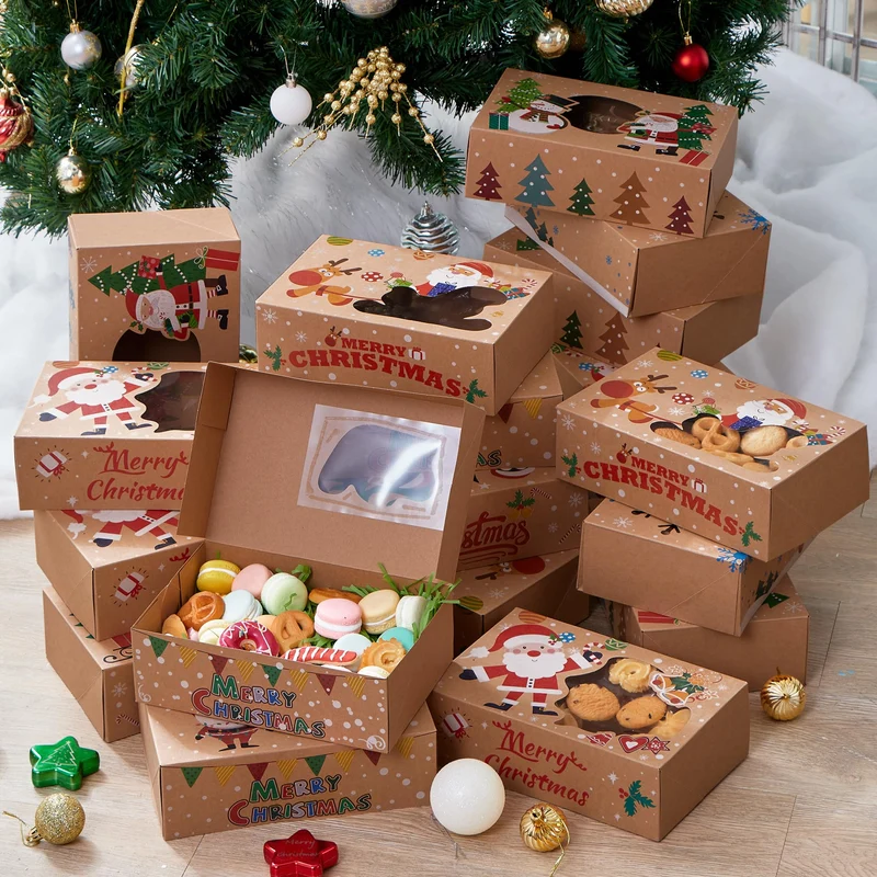 24PCS Christmas Cookie Boxes for Gift Giving
