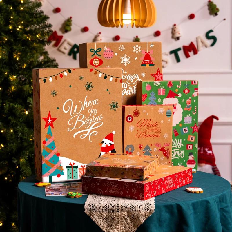 12PCS Christmas Shirt Gift Boxes with Lids for Presents
