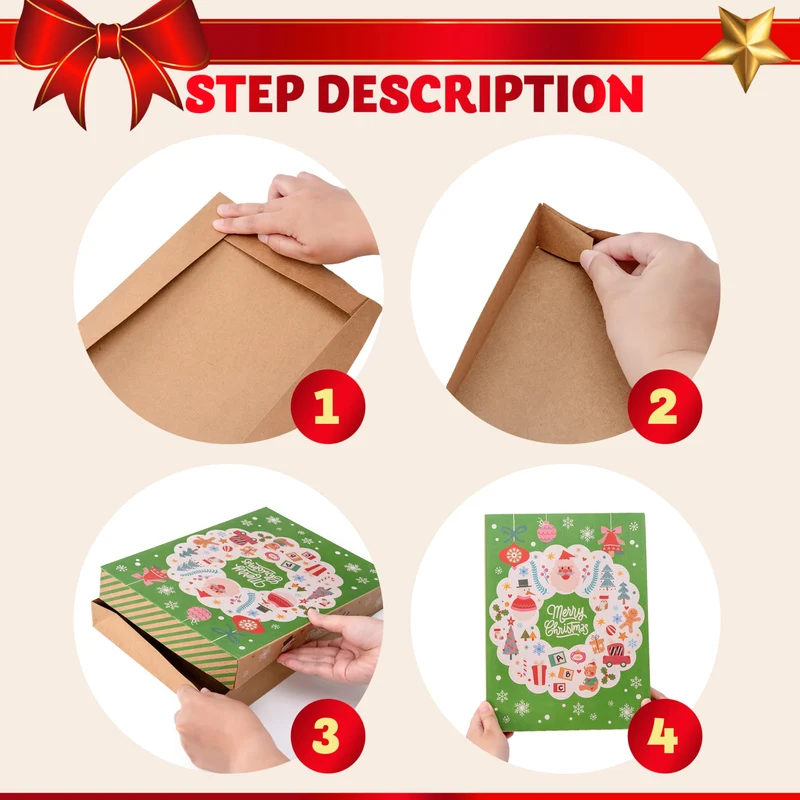 12PCS Christmas Shirt Gift Boxes with Lids for Presents