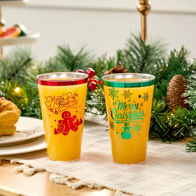 36 PCS Christmas Plastic Cups Disposable