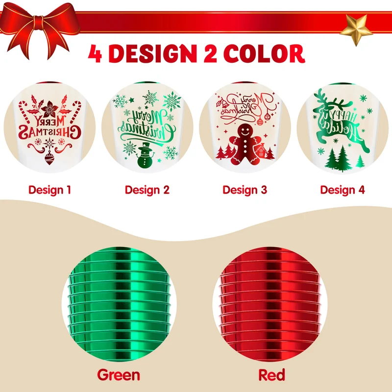 36 PCS Christmas Plastic Cups Disposable