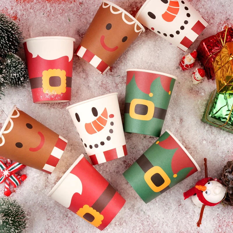 48 PCS Merry Christmas Disposable Cups