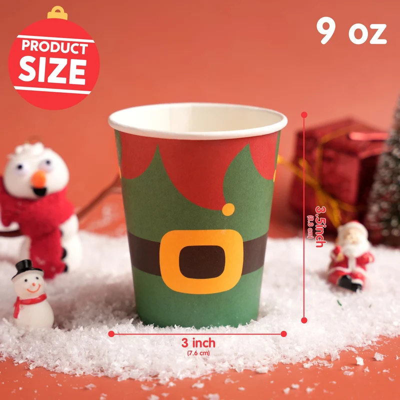 48 PCS Merry Christmas Disposable Cups