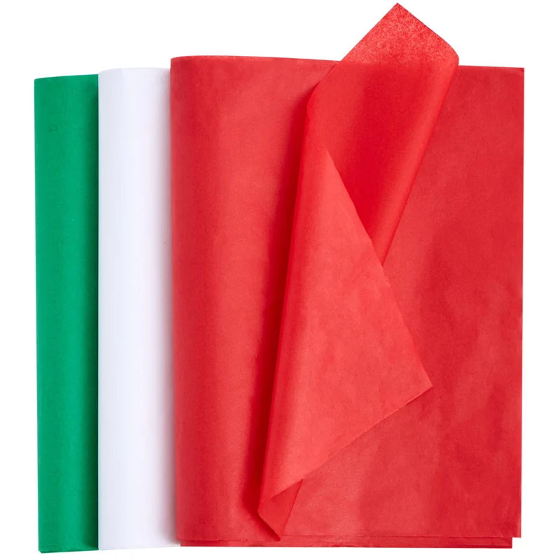 36 Sheets Christmas Tissue Paper Red, Green & White