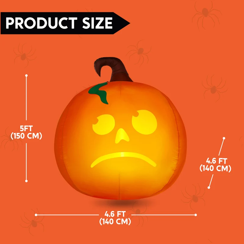 5Ft Halloween Inflatable Pumpkin Outdoor Decoration