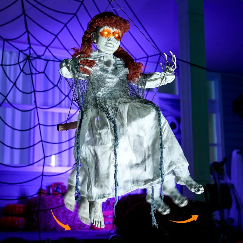 Halloween Hanging Scary Swing Girl