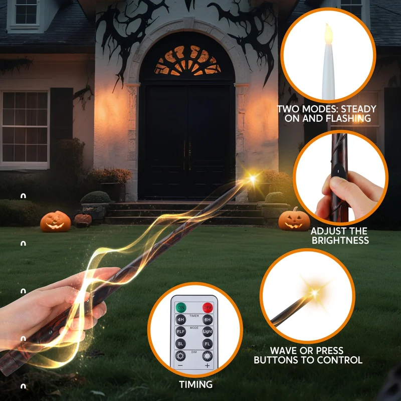 20Pcs Halloween Floating Candles and Witch Hat