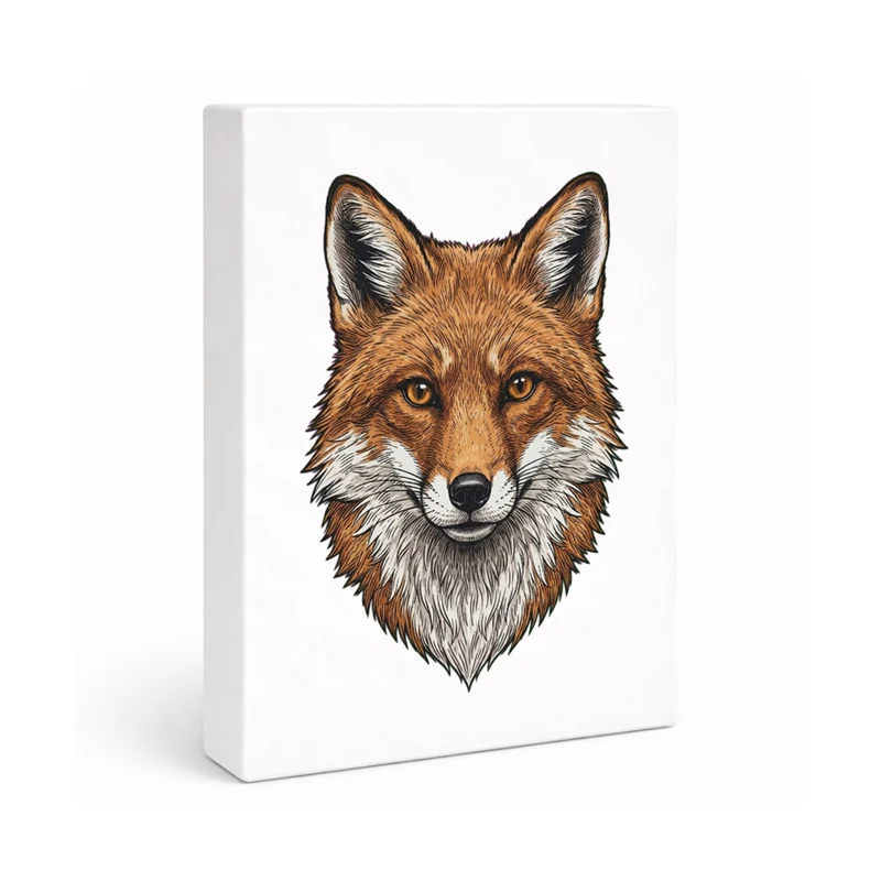 Fuchs Holzbild in 20x15 cm zum Stellen oder Aufhängen für Naturliebhaber