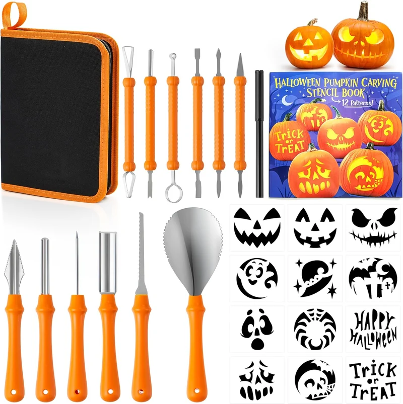 14 Pcs Halloween Pumpkin Carving Kit