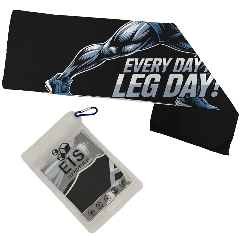 Fitness Eishandtuch - Every day is leg day!
