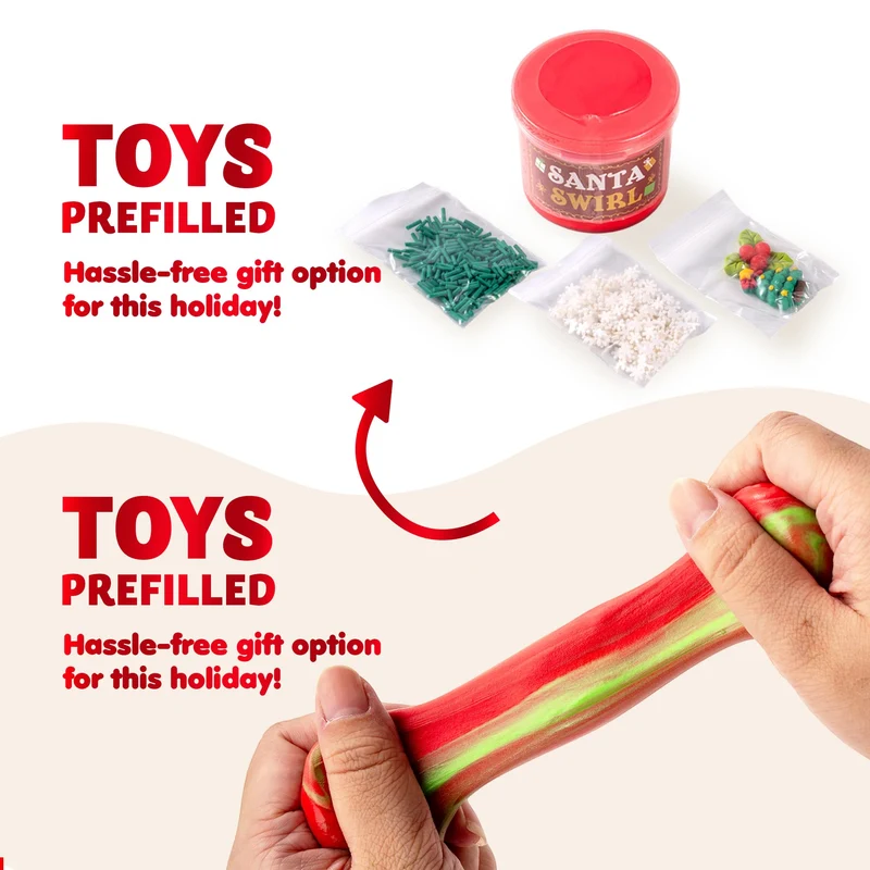 Dessert Slime Advent Calendar, 24 Days Christmas Countdown Calendar Kit