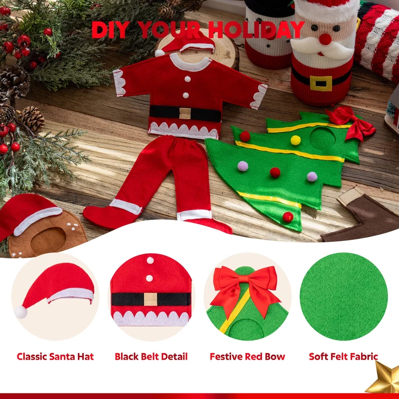 5 Pcs Christmas Doll Costume Set
