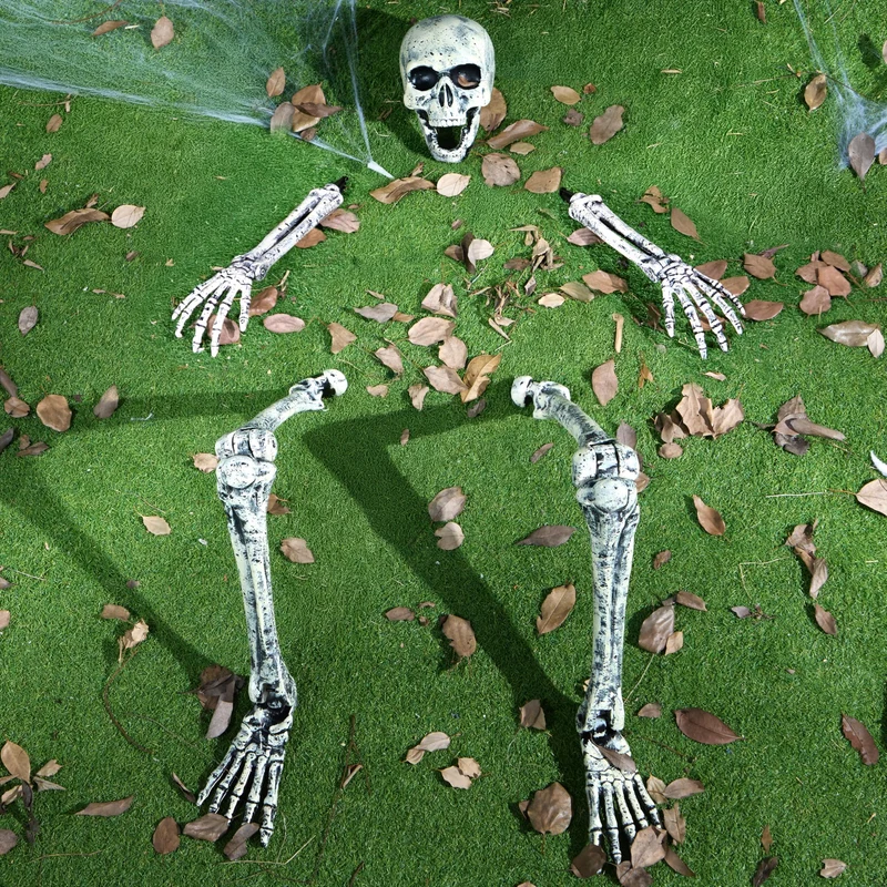 5 Pcs Life Size Skeleton Halloween Decorations Outdoor