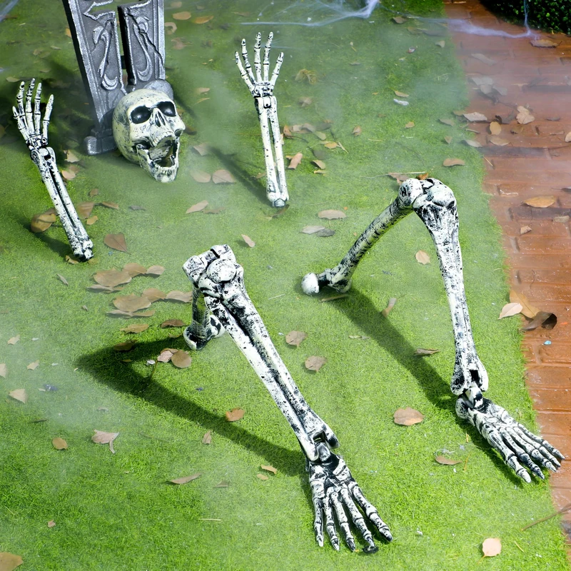 5 Pcs Life Size Skeleton Halloween Decorations Outdoor