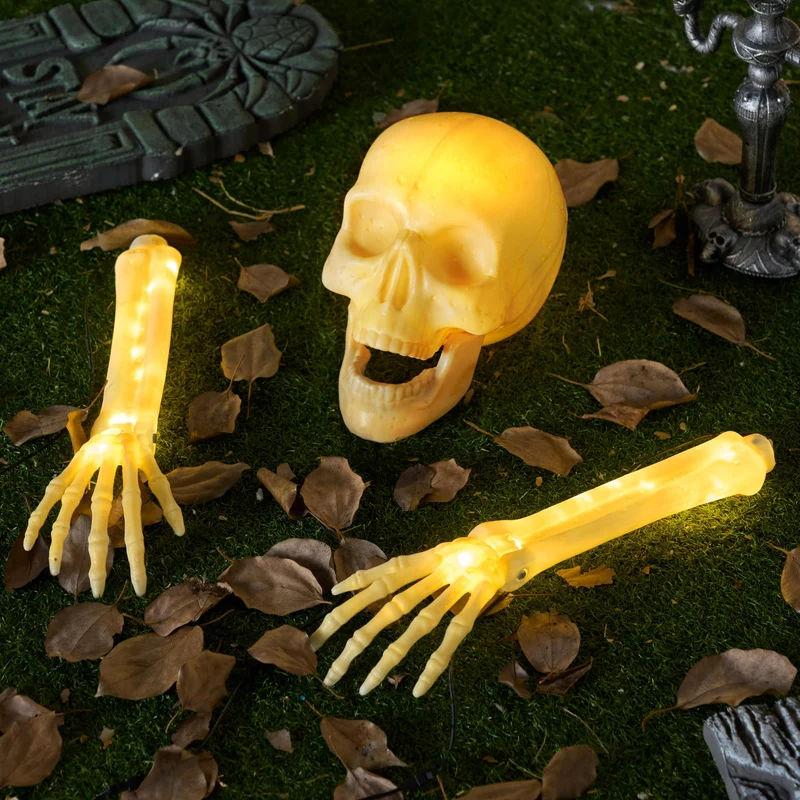 3 Pcs Halloween Skeleton Decorations Outdoor