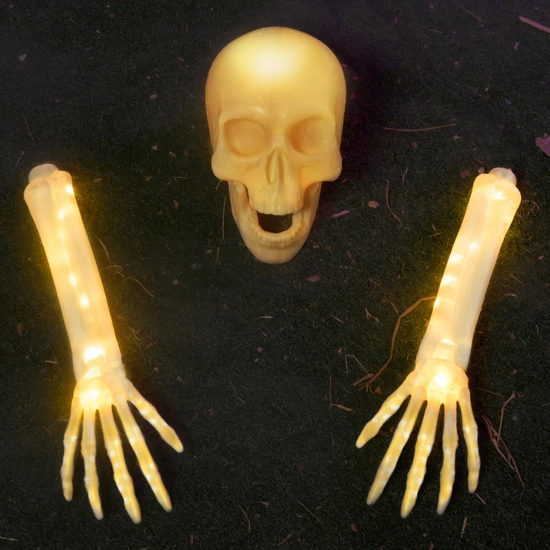 3 Pcs Halloween Skeleton Decorations Outdoor