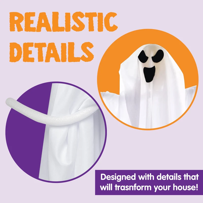 1 PC 27.5" Halloween Hanging Ghosts Decorations Outdoor