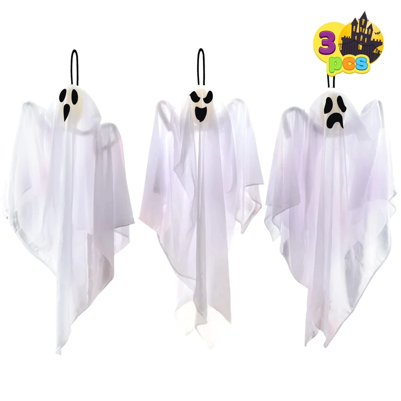 1 PC 27.5" Halloween Hanging Ghosts Decorations Outdoor