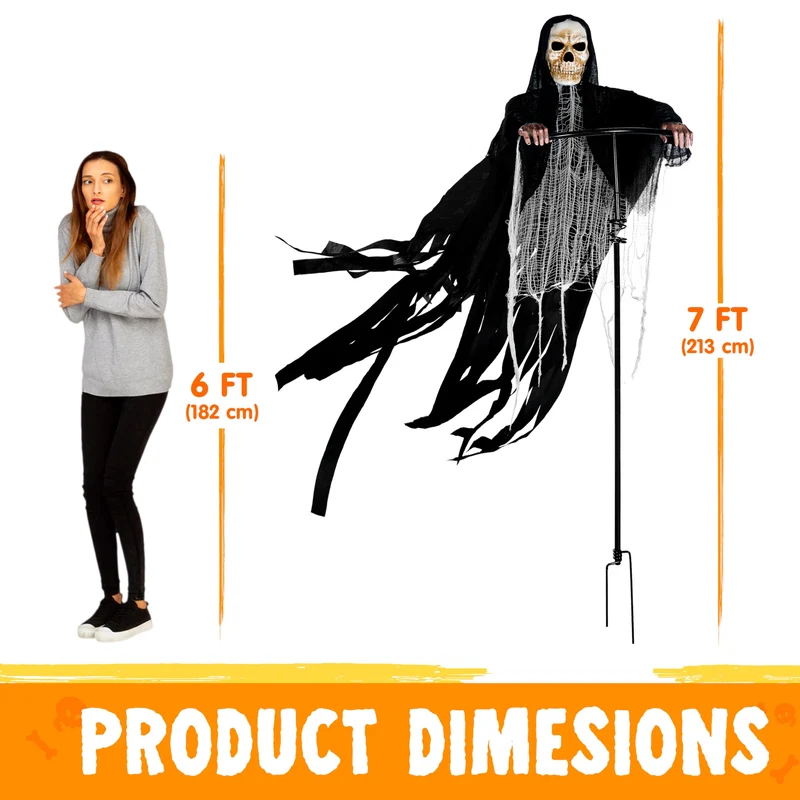 7Ft Halloween Grim Reaper Decorations