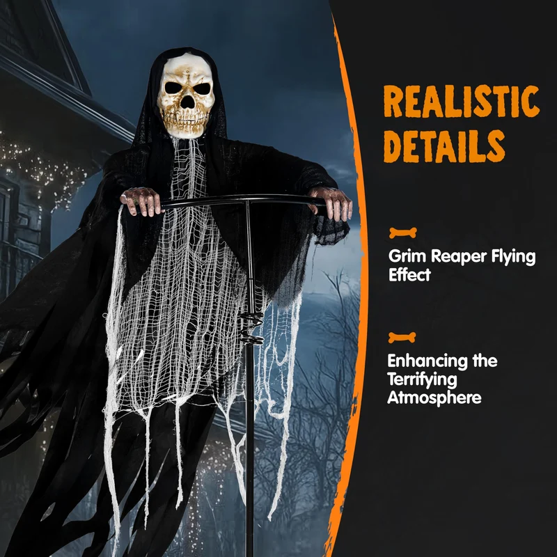 7Ft Halloween Grim Reaper Decorations