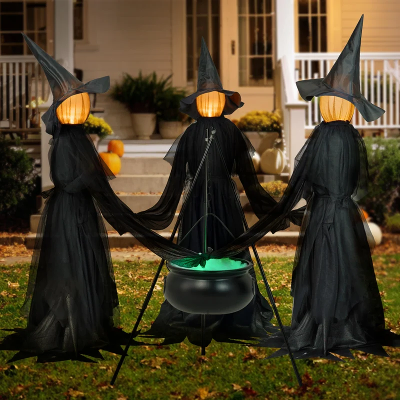 5 FT Halloween Witch Decorations Outdoor