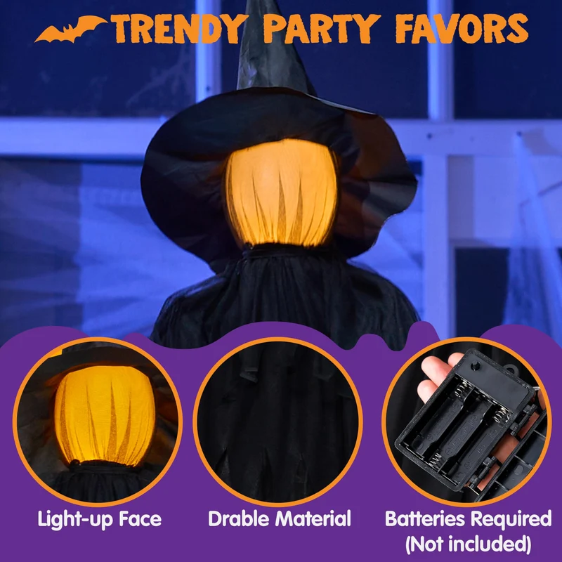 5 FT Halloween Witch Decorations Outdoor