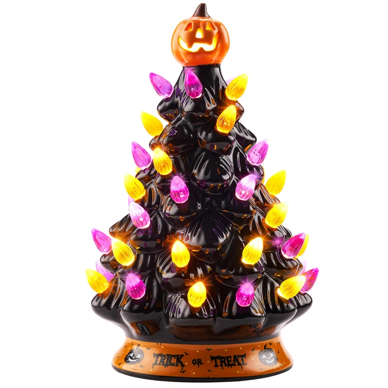8.5 Inch Halloween Ceramic Tree