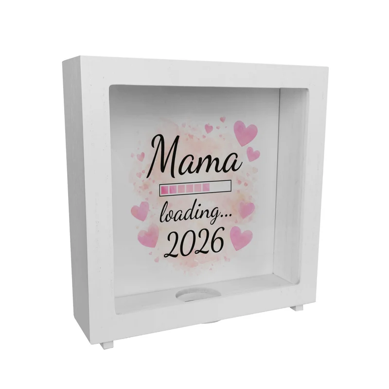 Rosa Herzen Mama Spardose - Mama loading... 2026