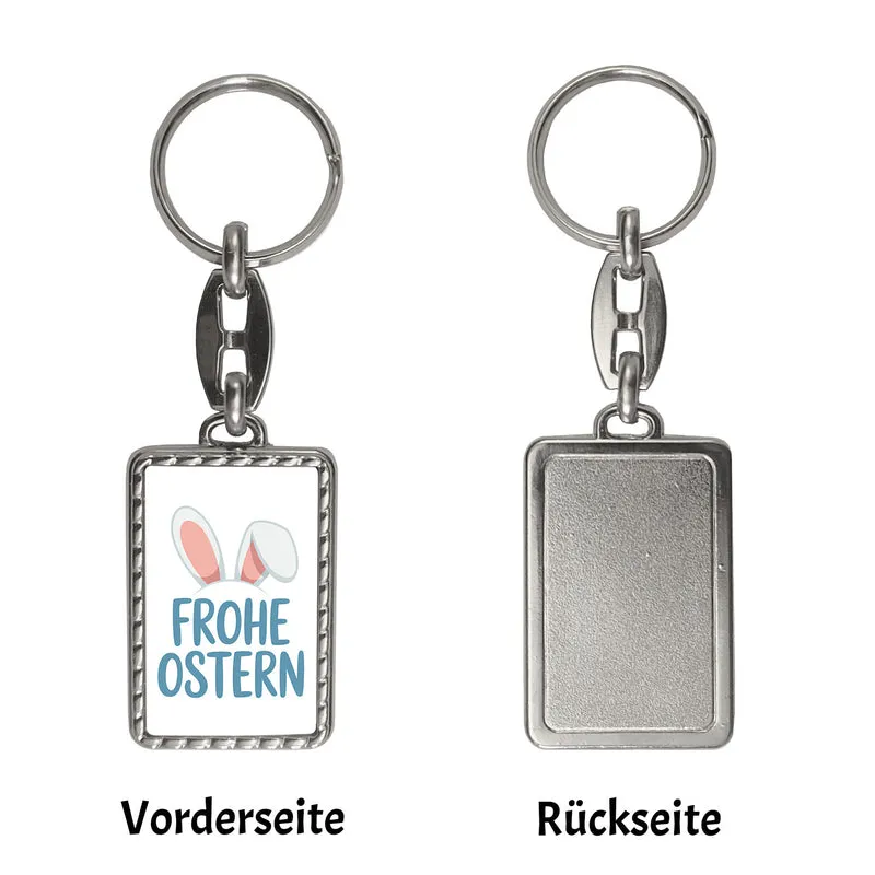 Frohe Ostern Schlüsselanhänger mit niedlichen Hasenohren