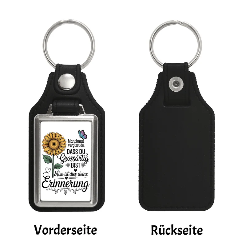 Du bist grossartig Schlüsselanhänger mit Sonnenblume