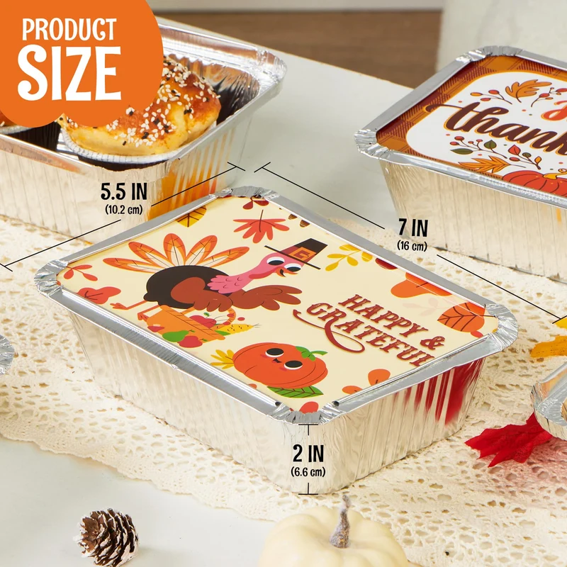 24Pcs Thanksgiving Leftover Containers with Lids
