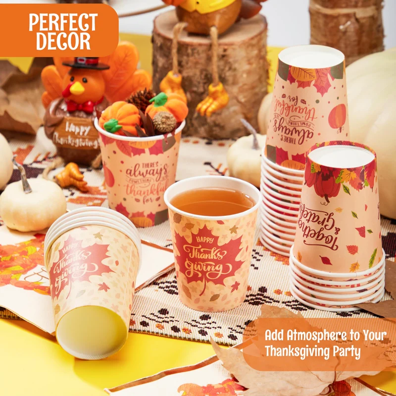 36 PCS Thanksgiving Disposable Cups