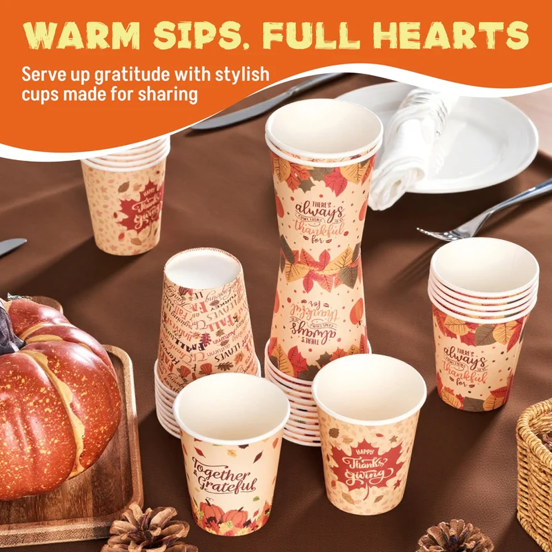 36 PCS Thanksgiving Disposable Cups