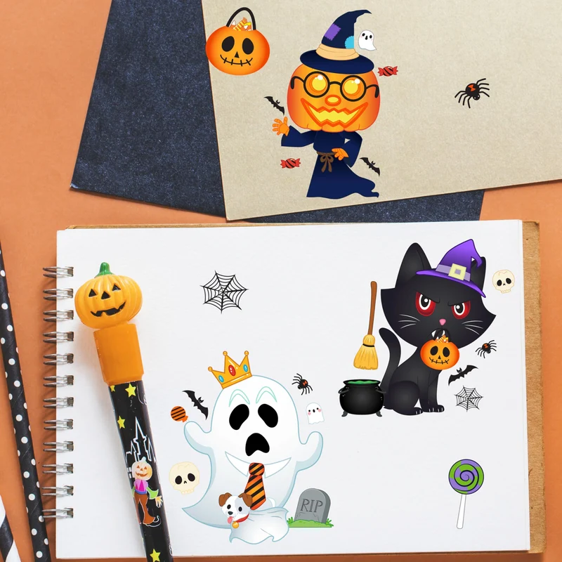 24 Pcs Halloween Make a Face Stickers Party Favor for Kids