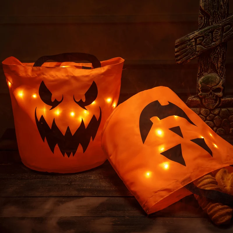 3 PCS Halloween Candy Pumpkin Buckets