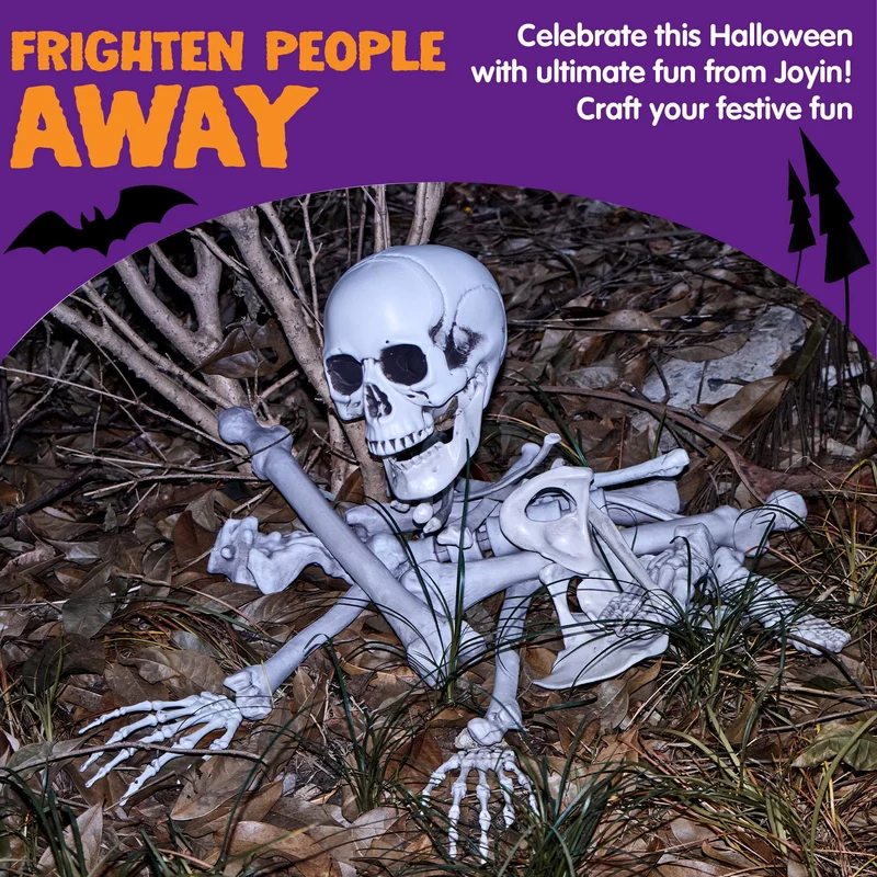 28 PCS Halloween Decorations Skeleton Bones and Skull Kit
