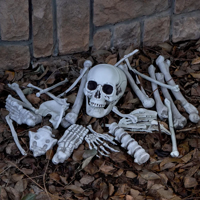 28 PCS Halloween Decorations Skeleton Bones and Skull Kit