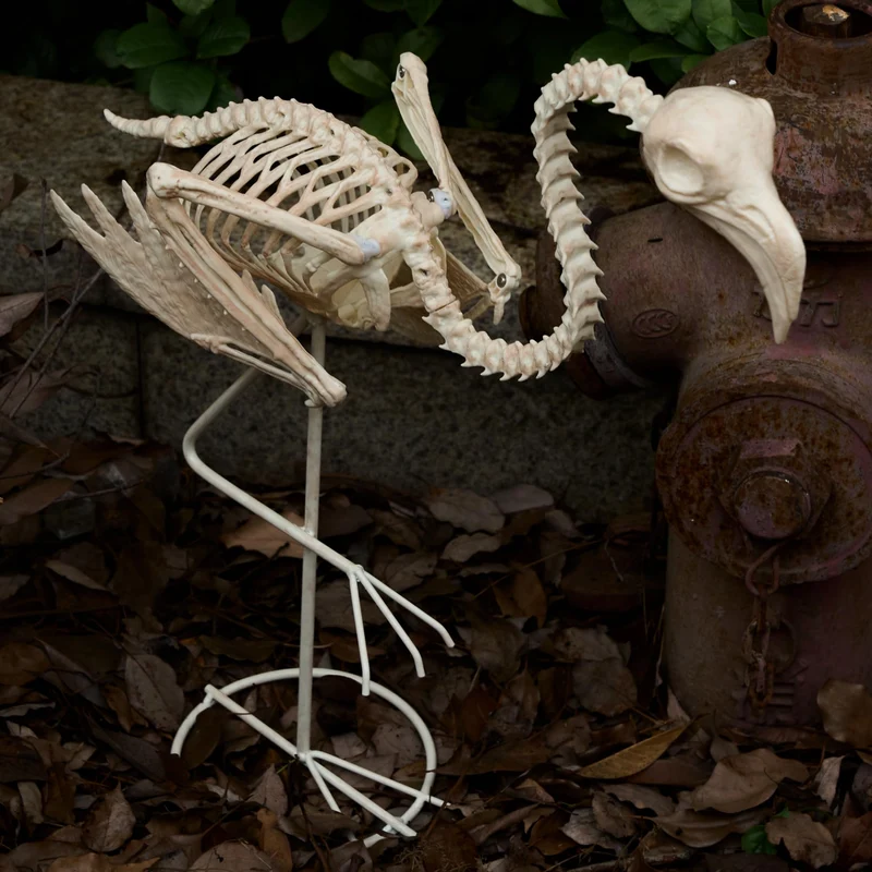 27.6 Inch Flamingo Skeleton Halloween Decorations