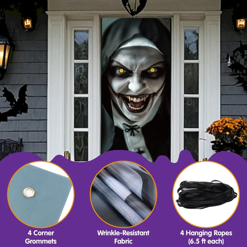 Halloween Scary Ghost Door Cover Decorations Indoor