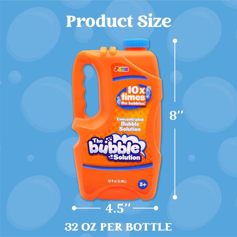 JOYIN 32 oz Bubble Solution Refills (up to 2.5 Gallon) Big Bubble Solution