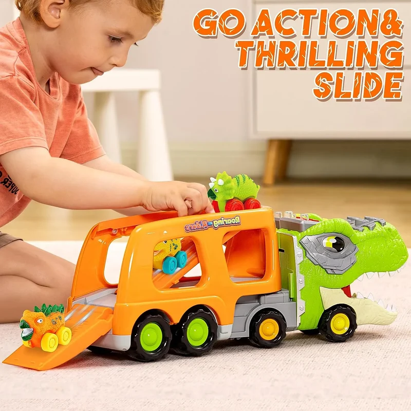 Toddler Dinosaur Truck with Music and Roaring Sound