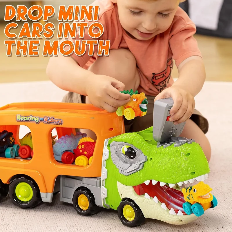 Toddler Dinosaur Truck with Music and Roaring Sound